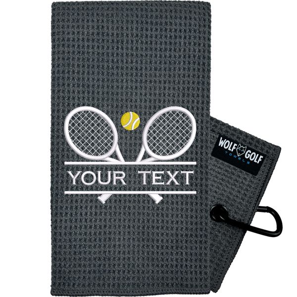 Personalized Tennis Towel | Embroidered Tennis Towels for Men | Custom Tennis Towels for Women | Tennis Court Accessory | Tennis Gifts
