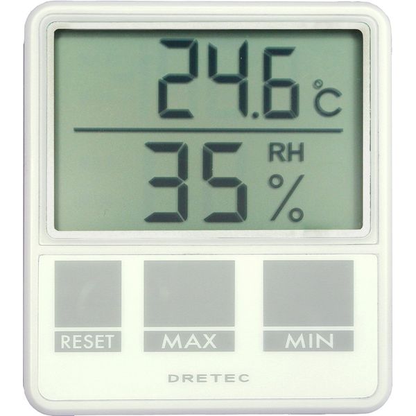 DRETEC デジタル温湿度計 ホワイト O-214WT