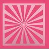 Sunburst Print Stencil - Cookie Stencils - Airbrush Stencil - Reusable Stencil