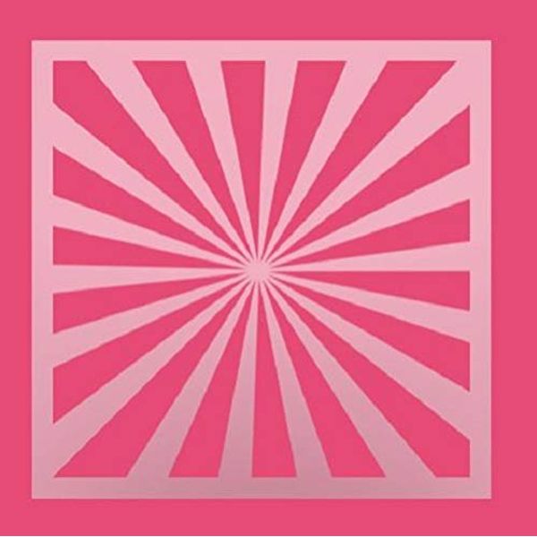 Sunburst Print Stencil - Cookie Stencils - Airbrush Stencil - Reusable Stencil