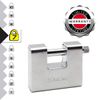 Master Lock 680EURD Rectangular Zinc Padlock with Key, Grey, 8 x 9,5 x 2,9 cm