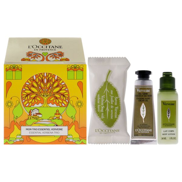 Essential Trio - Verbena by LOccitane for Unisex - 3 Pc Kit Set