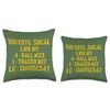 50 Cal Ammo Box Stencil Throw Pillow