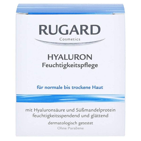 RUGARD Hyaluronic Moisturiser: Refreshing Moisturising Cream with Hyaluronic Acid and Sweet Almond Protein, 100 ml