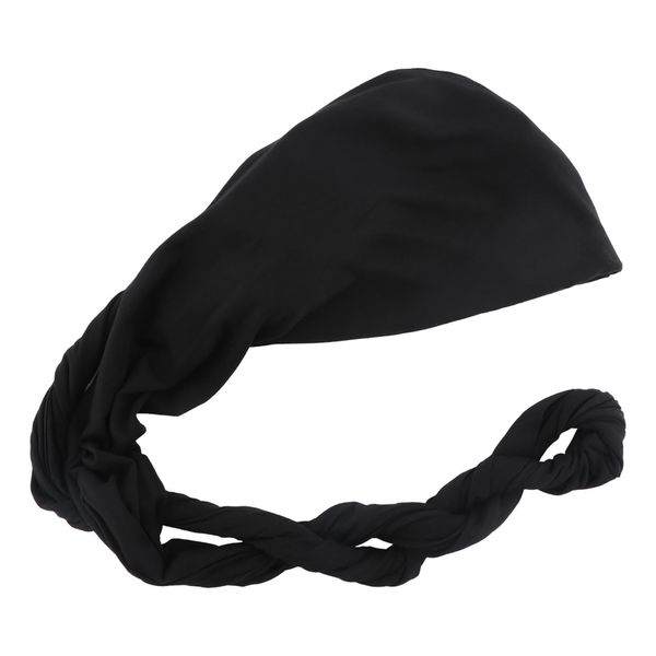 Jaeskeclip Turban Durag Men,Modal for Men Elastic Head Wrap,Black Stylish Breathable Turban Pre Tied for Dating, Running, Climbing, and Playing Ball(size:M)