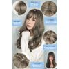 Emgrande Basic Line Wig, Supervised by Top Stylists, 6-Piece Set, Women's Wig, Long, Natural, Small Face Effect, Full Wig, Gray Ash Ca DY16B