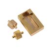 Brass Leather Edge Roller Oil Leather Craft Making Painting Processing Tool with Two Roller for DIY Craft