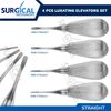 4 Pcs Luxating Straight Elevators Set Dental Instruments Stainless German Grade