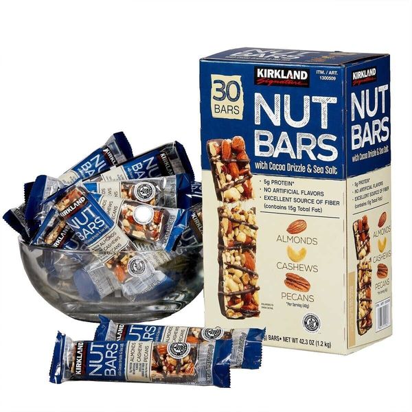 Kirkland Signature Nut Bars, 1.41 oz, 30-count Healthy Protein Snacks FREE SHIP