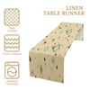 1950s Mid Century Table Runner, Modern Atomic Pattern Absctract Geometric Retro Dinner Runner for Home Kitchen Dining 13x70in