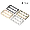 sourcing map 38.6mm(1.52") Flat Metal Slide Strap Adjustable Buckle 4 Colors 4pcs