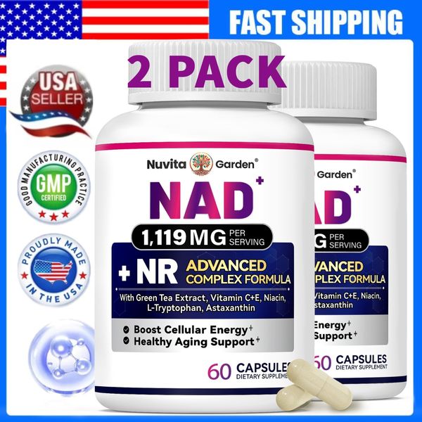 NAD+ Supplement for Women/Men, Cellular, Energy & Focus Support