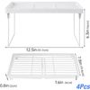 Stackable Plastic Kitchen Storage Shelf Foldable Rack 4-Pack Cabinet Organizer