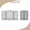 3-PANEL FIREPLACE SCREEN FOLDABLE WROUGHT METAL IRON MESH FIRE SPARK GUARD, NEW!