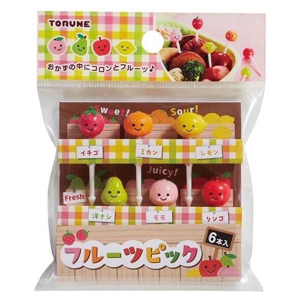 TORUNE Fruit Food Picks for Lunch Box Bento 6pcs