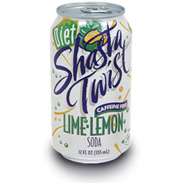 Shasta Diet Lime Lemon Twist Soda, 12-Ounce Cans (Pack of 24)