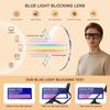 SKYWAY Photochromic Progressive Multifocus Reading Glasses for Men Blue Light Blocking Spring Hinge Square Computer Readers (Black,3.5)