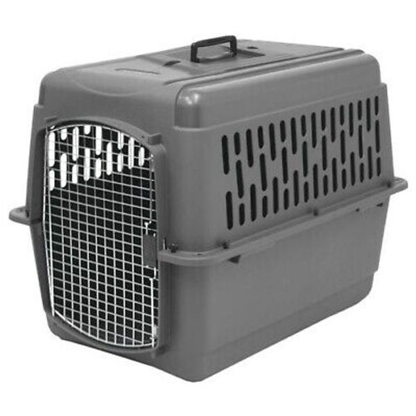 28" Medium Reinforced Plastic 30 lb Travel Pet Carrier Ventilated Sides