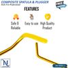 2pc Dental Composite Kit - Spatula & Plugger Golden Tips for Dentists & Students