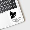CafePress Everything Tastes Better Wit Small Die Cut Sticker, 3"x4" Clear