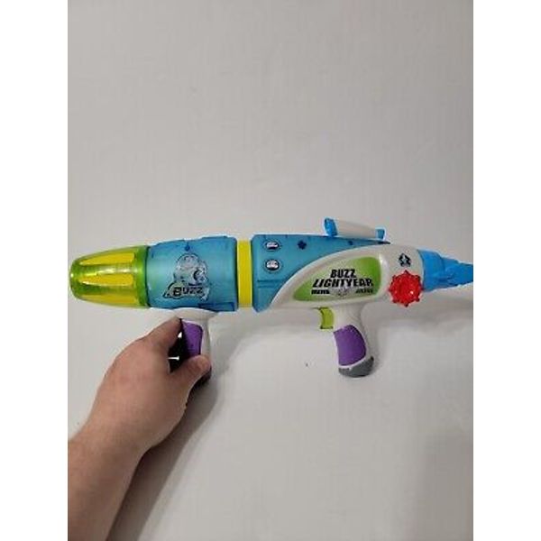 Toy Story Buzz Lightyear Space Ranger Ball Launcher Gun Lights & Sound 17" 2011