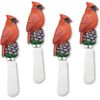 Cardinal Decor 4-Piece Hand Painted Resin Handle with Blade Spreader