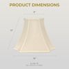 Royal Designs Square Inverted Cut Corner Basic Lamp Shade, Beige, 8 x 18 x 13