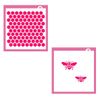 The Cookie Countess Honeycomb Pattern Stencil and Bees 2 Sizes Stencil Set