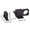 sourcing map Door Bolt Latch, Aluminum Alloy Security Automatic Window Gate Spring Bounce Lock (Black)