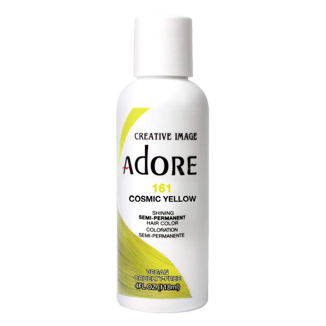 Adore Semi-Permanent Haircolor, 161 Cosmic Yellow, Pack of 2, 4 Fl Oz (Pack of 2) (AD-161)
