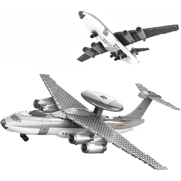 Building Block Early Warning Aircraft Air Force Set,Building Set Military Fighter Air Force,WW2 Military Airplanes Model,Aircraft Plane Brick Toy Gifts for Kids and Adults,199PCS