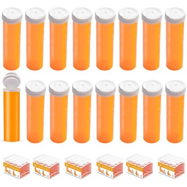 11 Dram 72pcs Empty Pill Bottles with Desiccant Caps Pharmacy Vial  Container