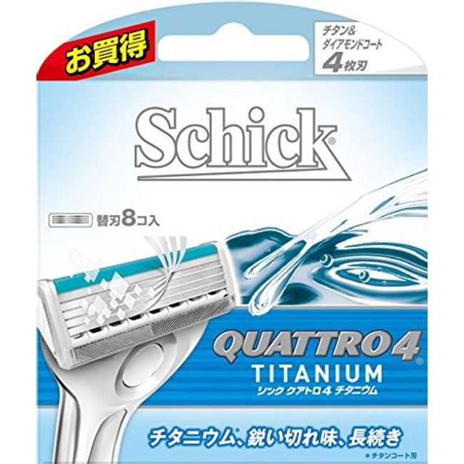 SCHICK Quattro 4 Titanium Spare Blades (8 pieces)