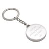 Personalised Engraved Compass Design Silver Keyring in a Black Velvet Pouch