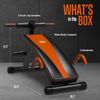 Decline Situp and Sit up Bench for Abs: Abdominal Bench with Handrail, Five Adju