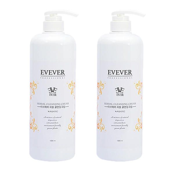 [Lotte Department Store] Ready [Ready] Eve Ever Herbal Green Tea Vita C Cleansing Cream 1000ml x 2 Low-irritation Large Capacity