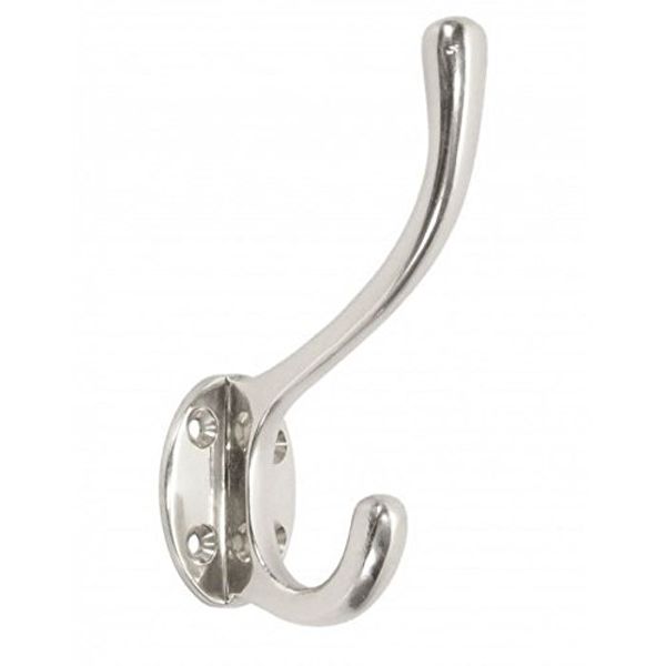 Black Country Metal Works Hackenly Park Brass Hook - chrome