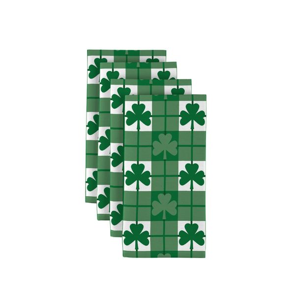 Shamrock Check 18" x 18" Napkins 1 Dozen