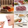  Titanium Toothpick Holder, Portable 3 Pcs Metal Toothpicks For Teeth, Mi