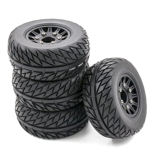 GoolRC RC Car Tires 4pcs Replacements for 12MM 14MM 17MM ARRMA Replacmenet for TRX HSP Tamiya HPI Off-Road Vehicle Short Truck RC Car Wheels RC Car Tires B