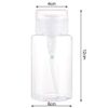 COOLBOTANG Nail Cleaner Bottle 6.8 fl oz (200 ml) Empty Pump Bottle 2 Pack Pump Dispenser Oil Care Set Nail Care Supplies Gel Cleaner Gel Remover