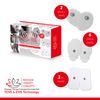 TENS Unit Pads - Premium Quality Snap Replacement Electrodes for TENS and EMS Electrotherapy - Self Adhesive Reusable Patches up to 30 Times (20 Pads) Combo (S, L, XL)
