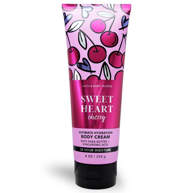 Bath aпd Body - Ultimate Hydration Body Cream with Shea Butter 8 OZ / 226 g (Sweet Heart Cherry)