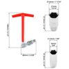 QWORK Spark Plug Socket Wrench, Universal,T-handle, 6mm (5/8") & 21mm (13/16") Remover Installer