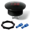 2X Round Red LED Voltmeter Voltage Display 12-24VDC Battery Box or Go Kit, 2Pcs