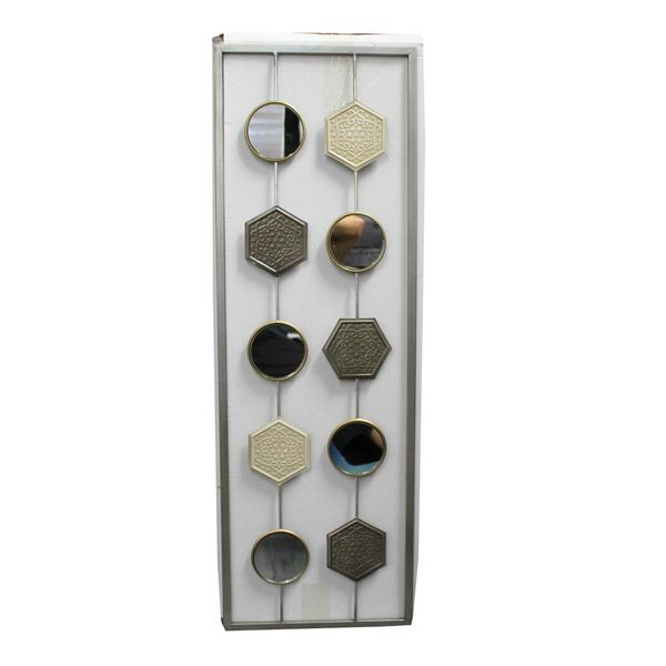 Lifetime Brands Elements 36 X 12 Inch Metal Geometric Wall Panels