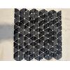 Black Triangle Matte and Glossy Mixed Mosaic Glass