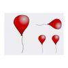 4 x 'Red Balloon' Temporary Tattoos (TO00016130)
