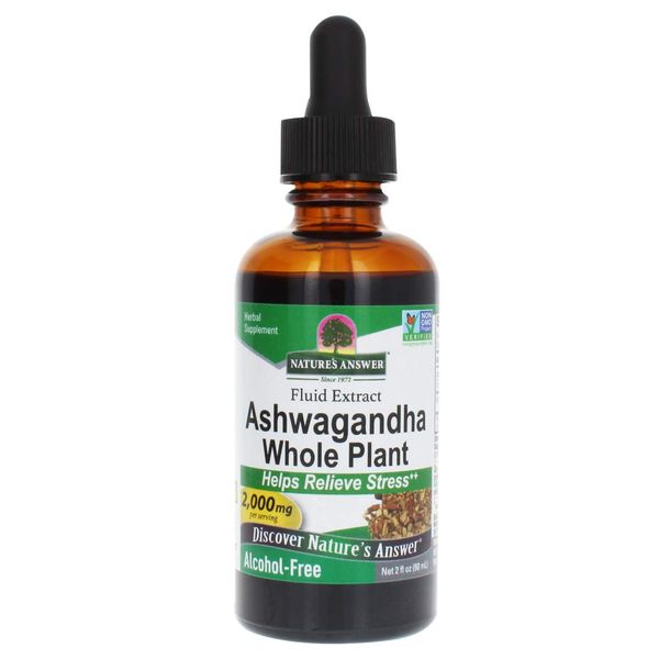 Nature's Answer Ashwagandha Root | Herbal Supplement Maintain Healthy Immune Function | Supports Body Against Stress | Gluten-Free, Alcohol-Free & Vegan 2oz