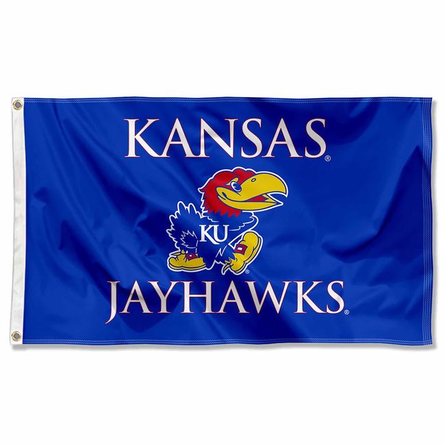 College Flags & Banners Co. Kansas Jayhawks Wordmark Flag